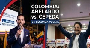 Infografía de la segunda vuelta presidencial en Colombia 2026 entre Abelardo de la Espriella y Iván Cepeda con resultados del preconteo.
